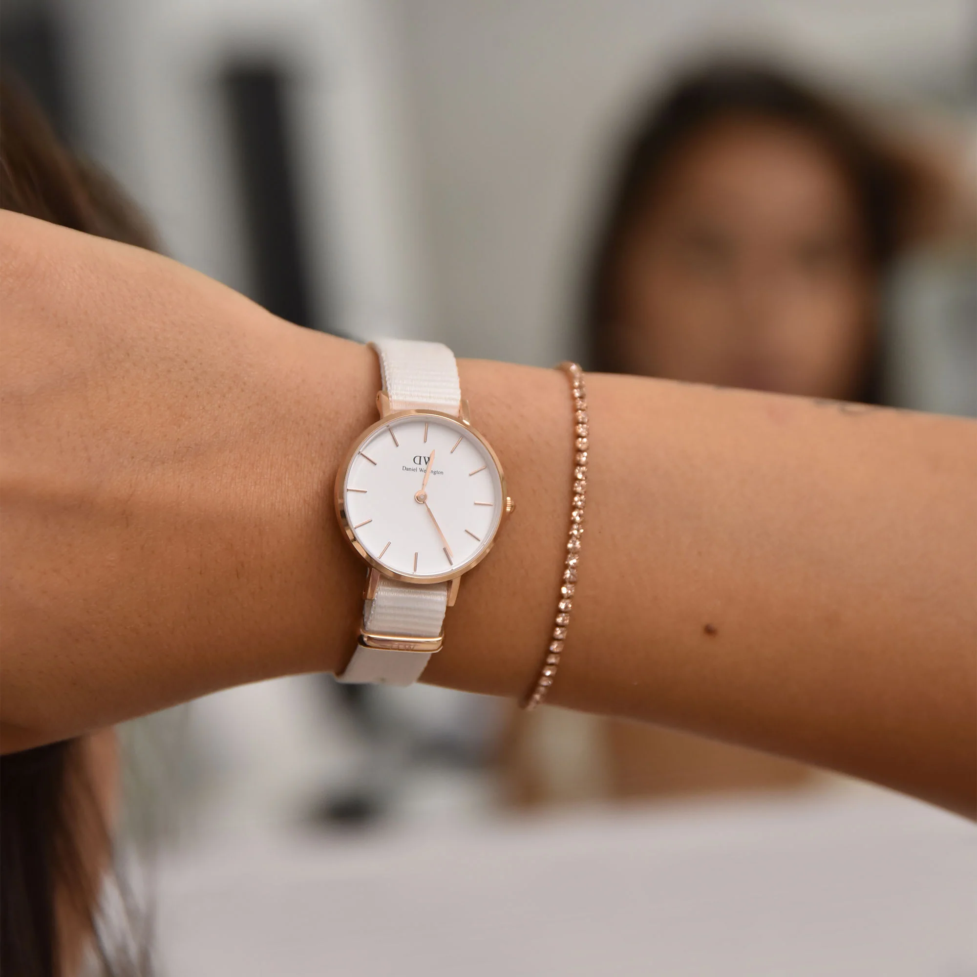 Federica Scagnetti x DW: Petite Chalk Nato Rose Gold - Image 3