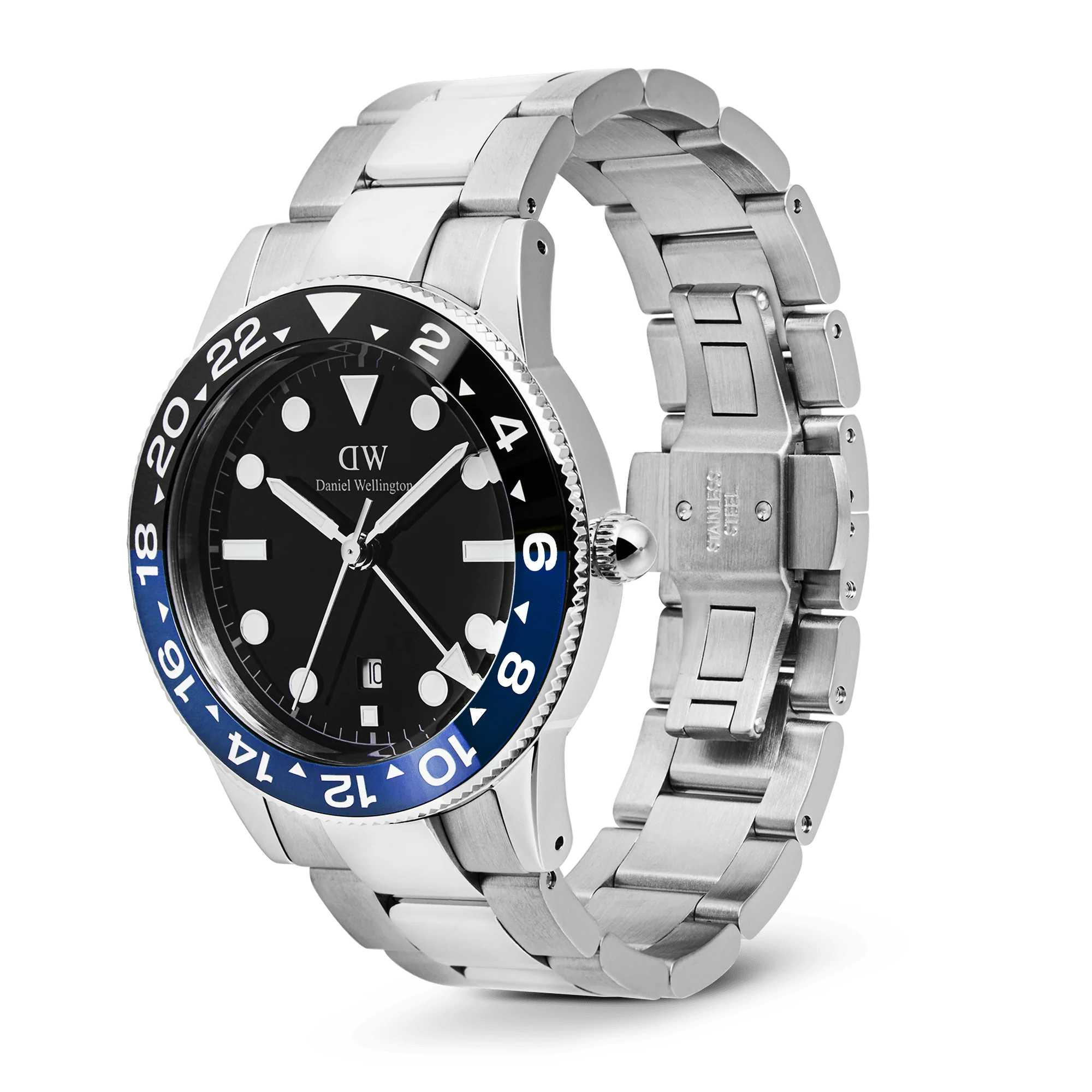 Iconic GMT Link Black Blue Ceramic Bezel Silver - Image 5