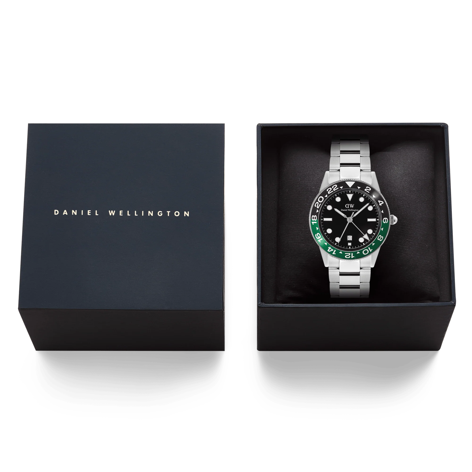 Iconic GMT Link Black Green Ceramic Bezel Silver - Image 7