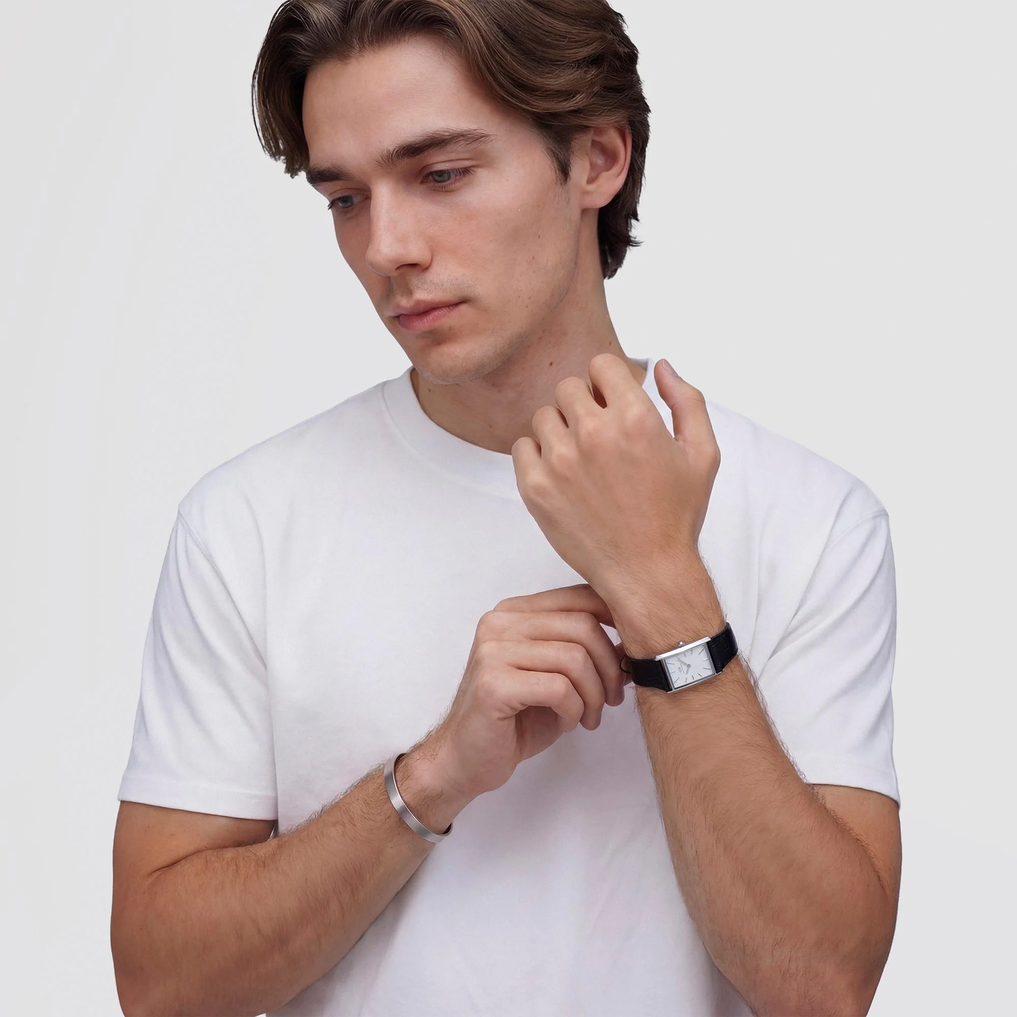 Line Cuff Brushed Silver - Image 2