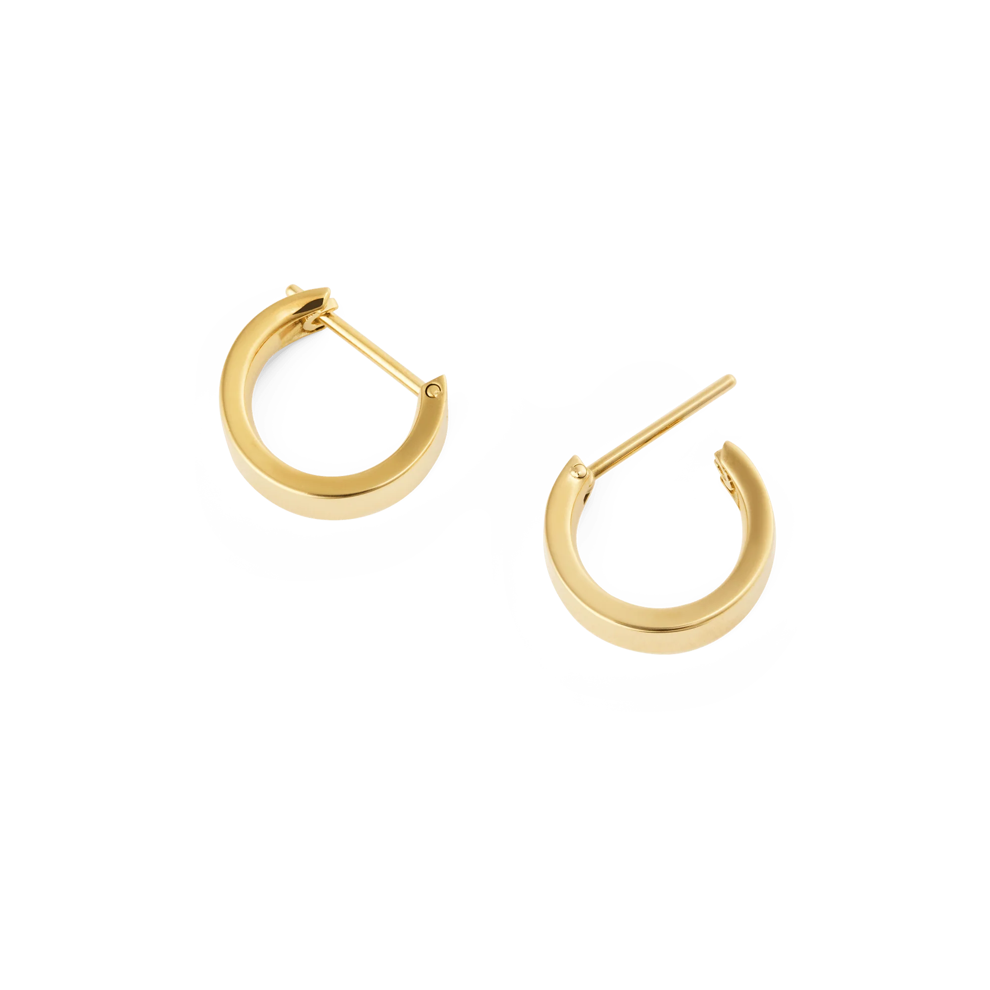 Line Earrings Polished Gold 3.5mm - Image 3