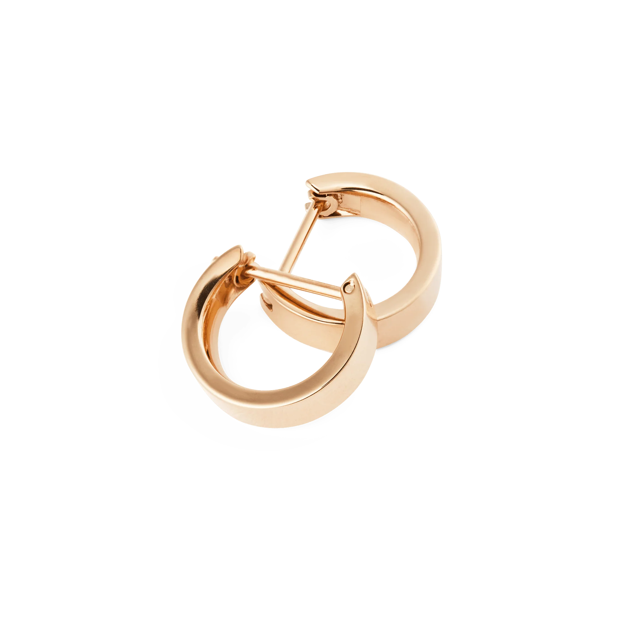 Line Earrings Polished Rose Gold 3.5mm - Image 3