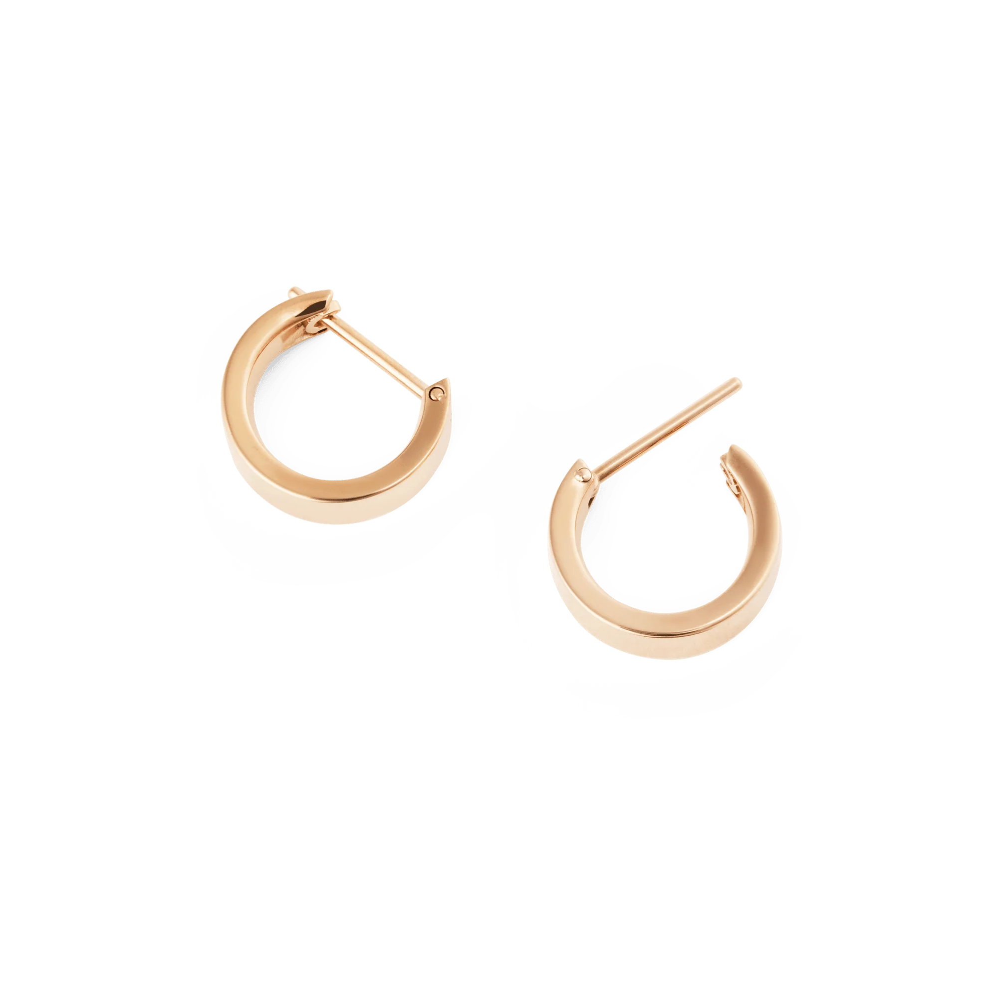 Line Earrings Polished Rose Gold 3.5mm - Image 4