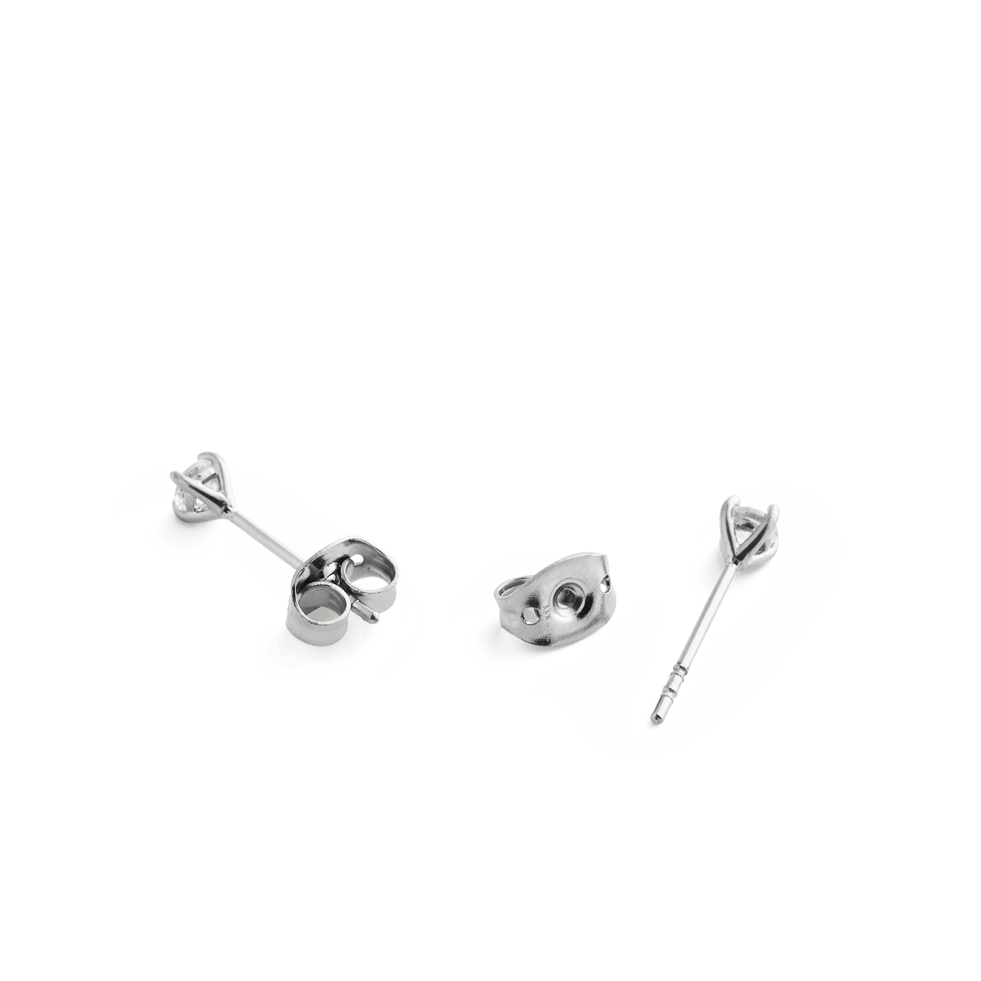 Mirelle Solitaire Stud Earrings Silver - Image 4