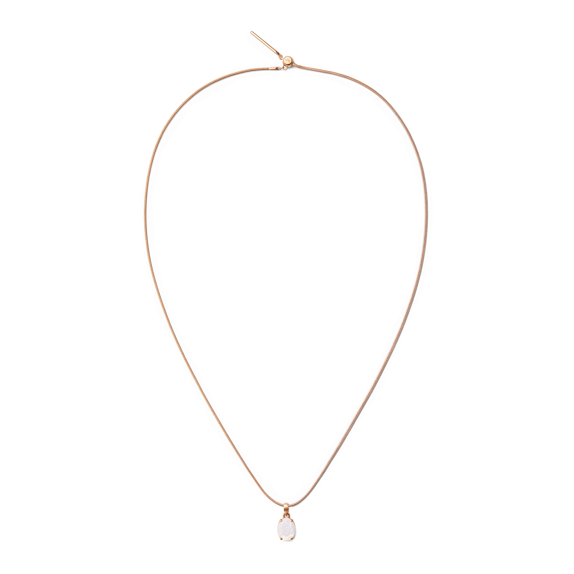 Mother of Pearl Oval Rose Gold Charm - Image 4