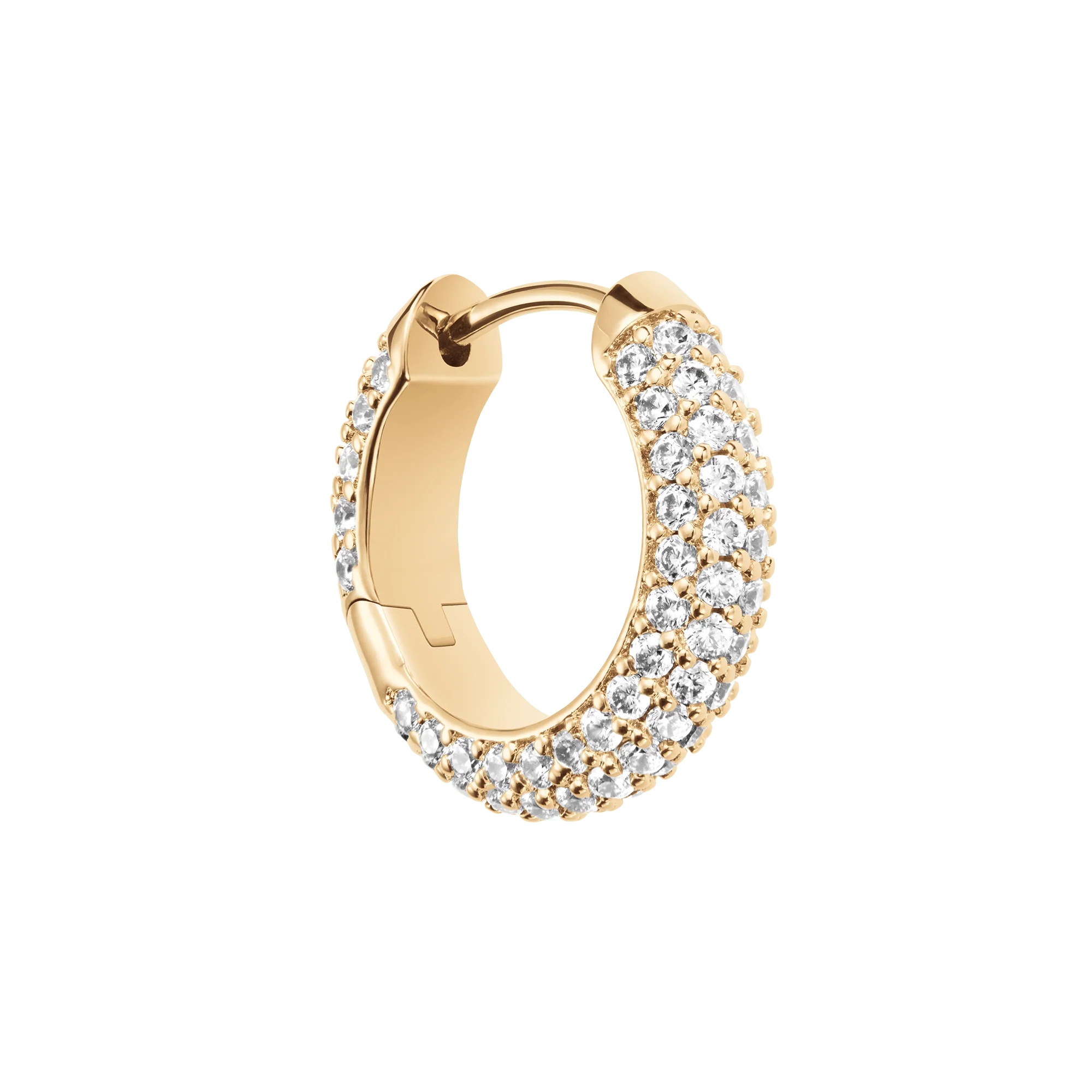Pavé Crystal Earrings Gold - Image 4