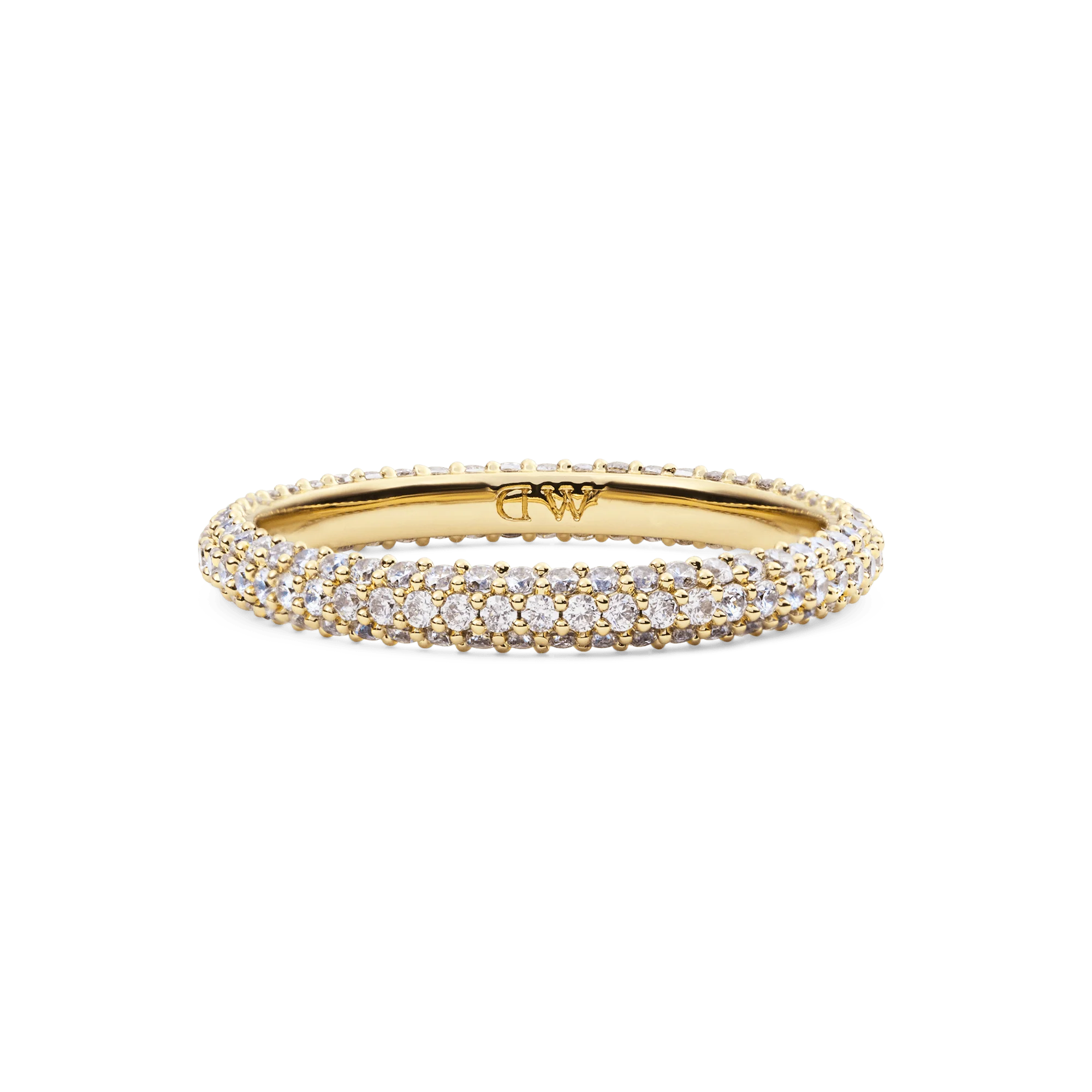 Pavé Ring Gold 3 mm - Image 3