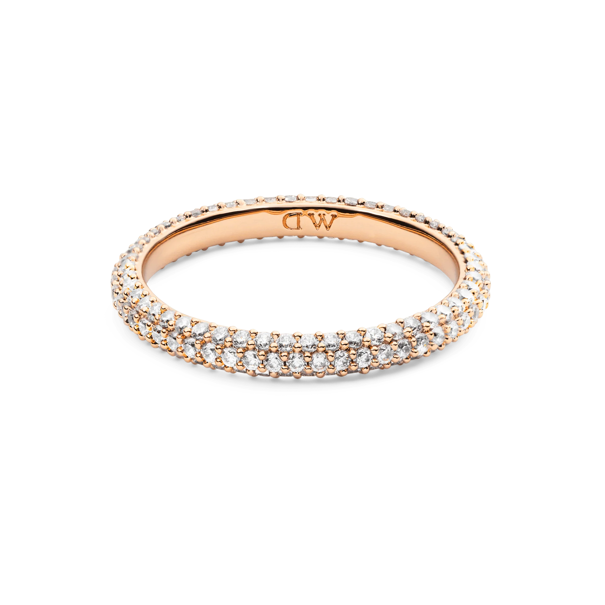 Pavé Ring Rose Gold 3 mm - Image 3