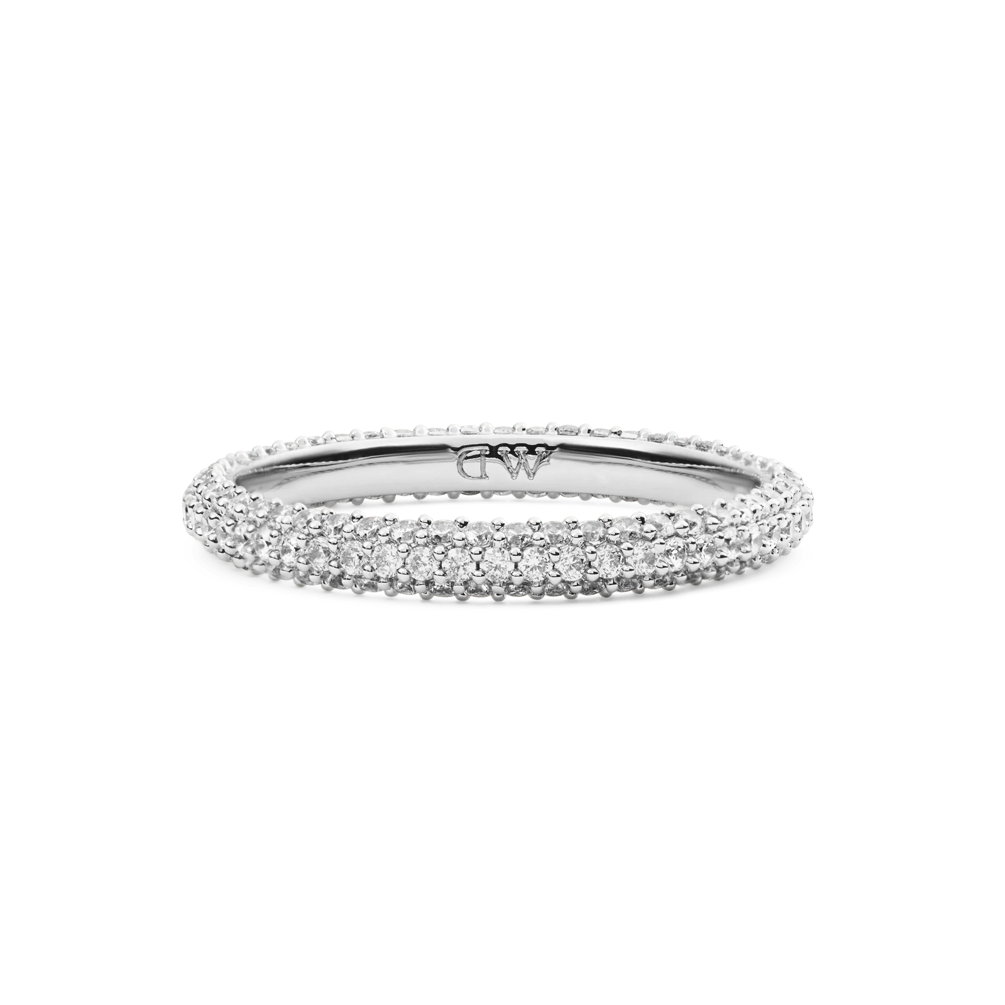 Pavé Ring Silver 3 mm - Image 4