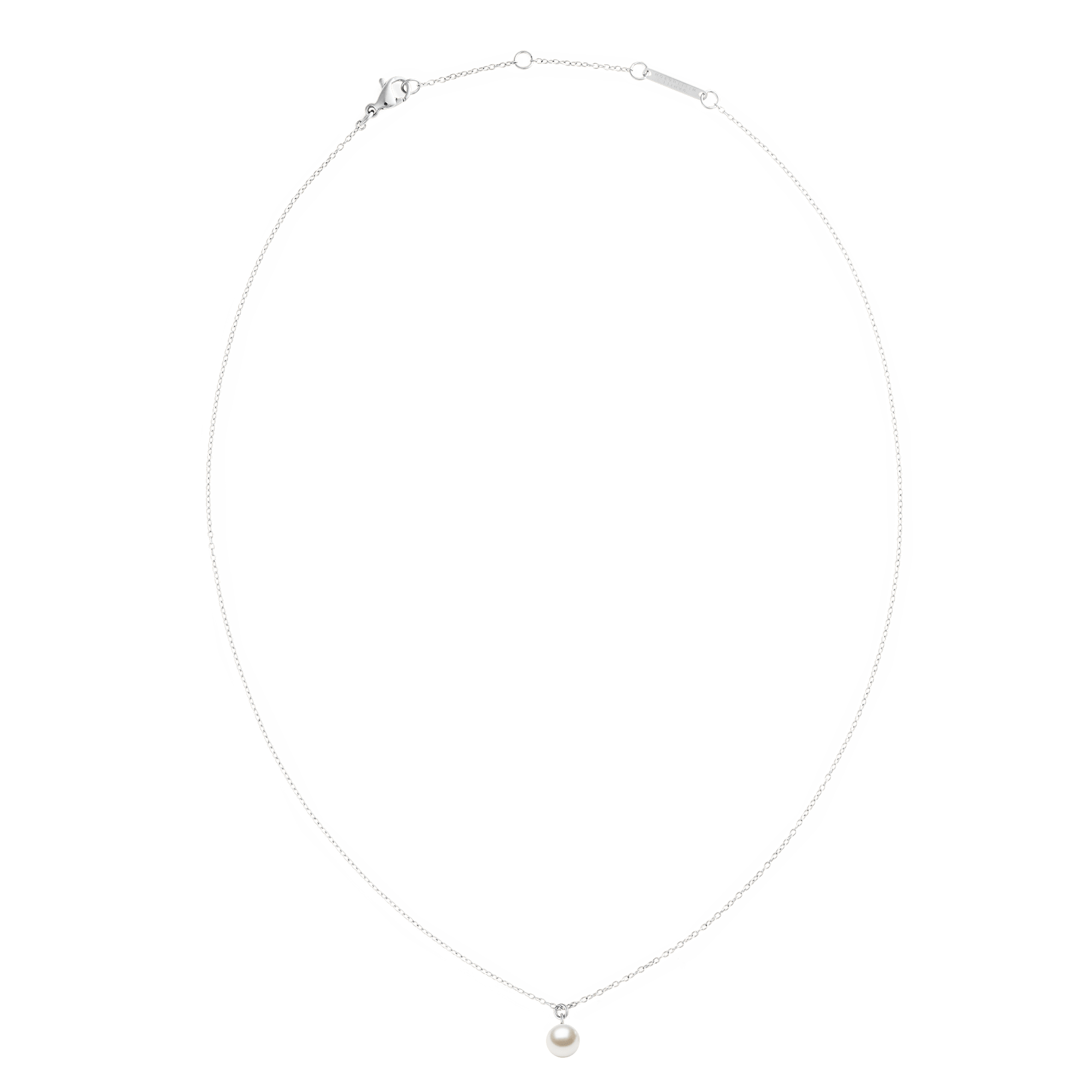 Pearl Necklace Silver - Image 3