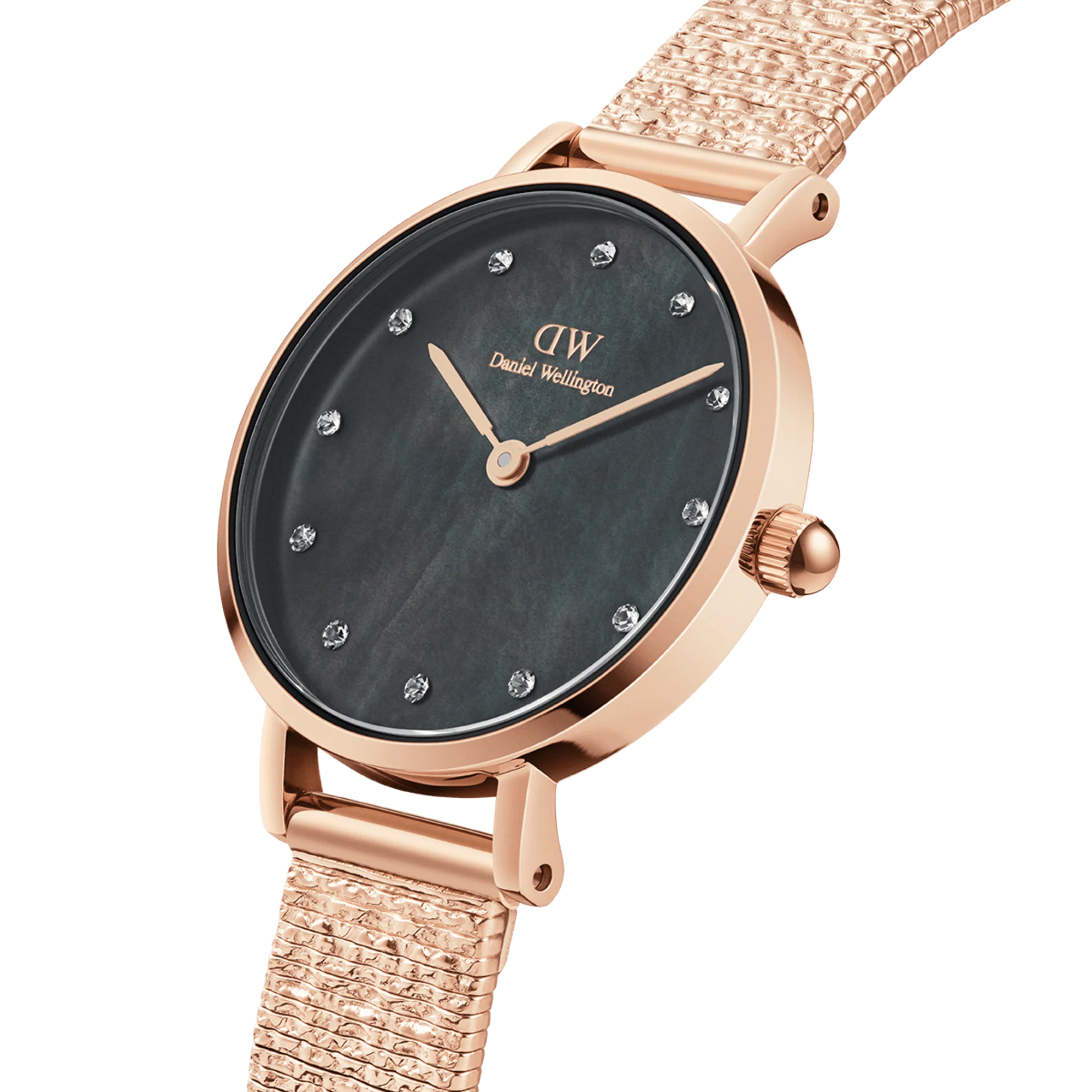 Petite Lumine Pressed Piano Black MoP Rose Gold - Image 2