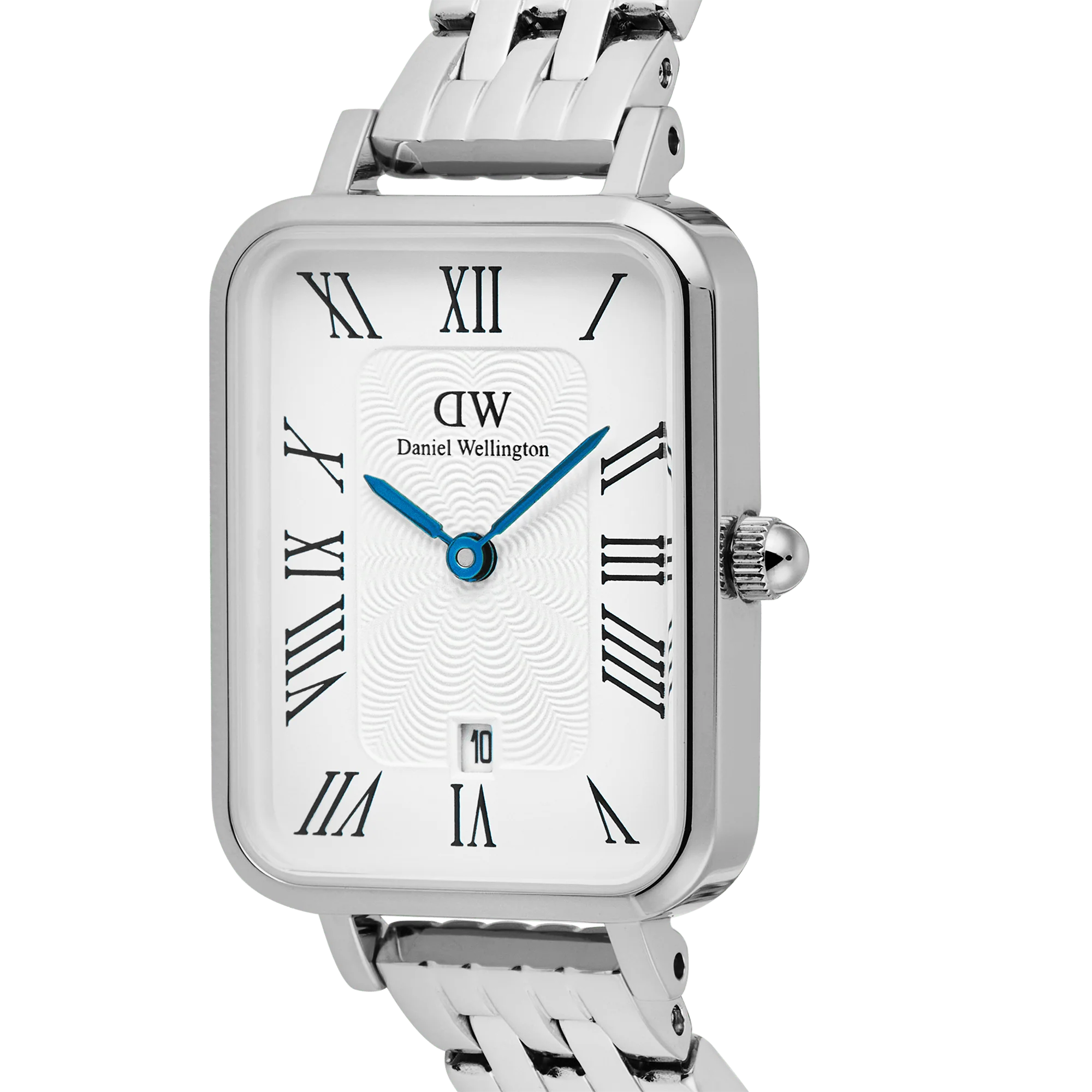 Quadro Roman Numerals Date 5-link Silver - Image 4