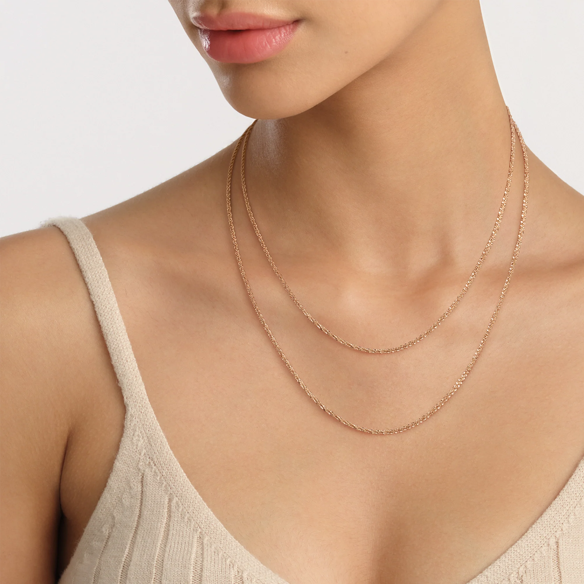 Twisted Chain Necklace RG - Image 2